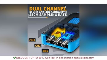 FNIRSI 2C23T 2C53T Upgrade 50MHz Handheld Digital Oscilloscope Multimeter Signal Generator 3 in 1 Du