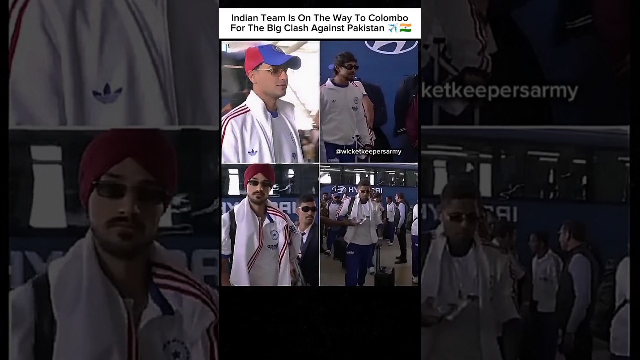Indian team is on the way to Colombo for the big clash against Pakistan ✈️🇮🇳