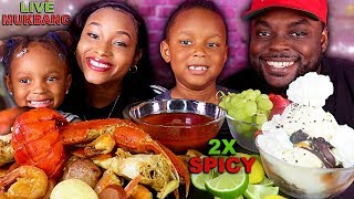 2X Y Seafood Boil Mukbang 1,000,000 Live Mukbang 먹방 Queen Beast