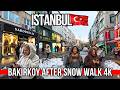 Istanbul Bakirkoy After Snow 4K Walk 2026 | Luxury Shopping District, Fashion &amp; Cafes