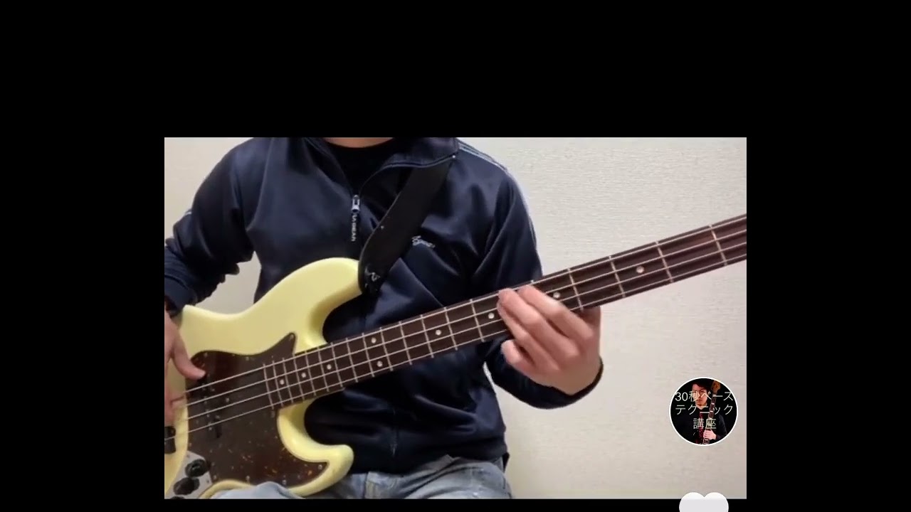 30秒ベーステクニック講座 16ビートベーシックパターン練習 16notes feel practice with Tablature