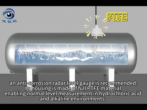 PTFE Anti-Corrosion Radar Level Transmitter demo video