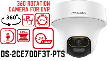 hikvision 2MP ColorVu Indoor Audio Fixed PT Camera DS-2CE70DF3T-PTS