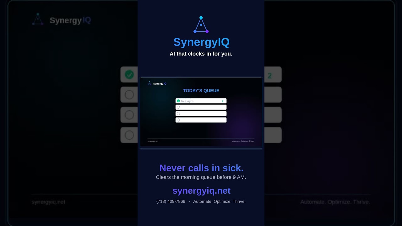 SynergyIQ AI Agent: Clocks In at 8 AM & Clears Your EHR Queue