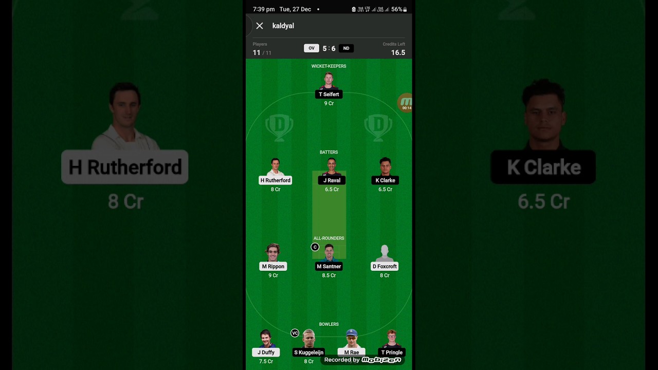 OV vs ND Dream11, OV vs ND Dream11 Prediction, Otago Volts vs Northern Districts, Super Smash Cup