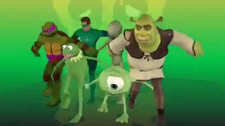 Shrek Dancing meme template (Mike, Alien,Kermit,Ninja turtle,Green lantern,Shrek)Meme template