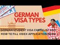 German Student VISA Checklist and How to fill Videx-Application Form