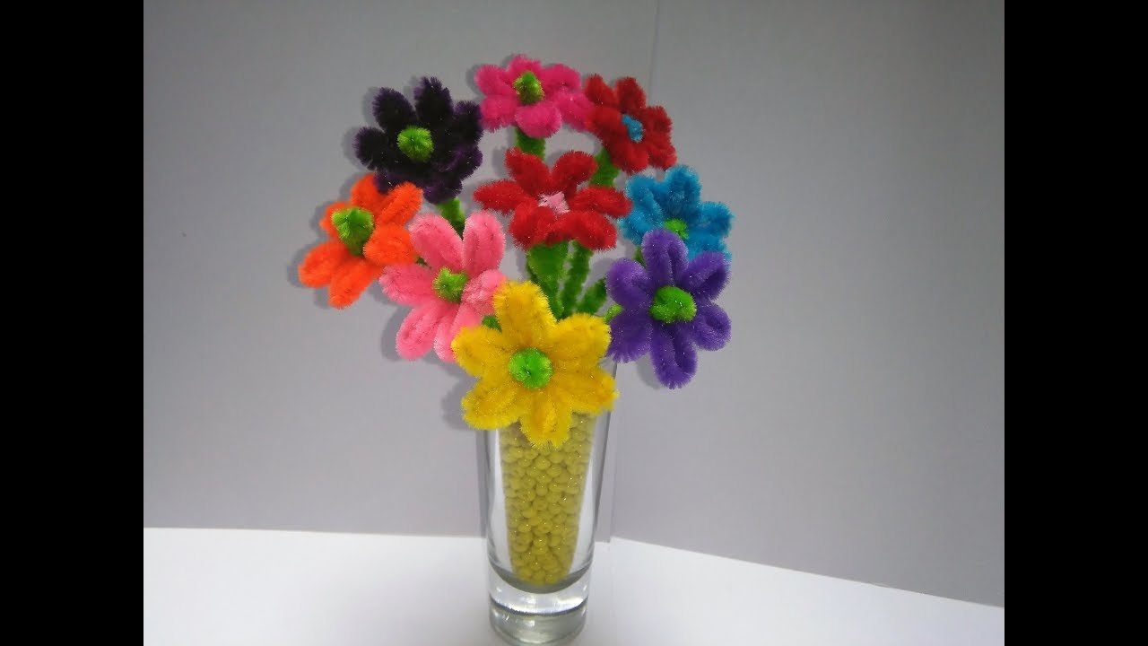 🌺 FLORES LIMPIAPIPAS AREGLO  (pipe cleaner flower)