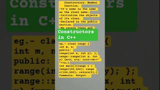 Constructors in C++ Programming.