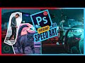 NIGHT CRAWLER photoshop SPEEDART.