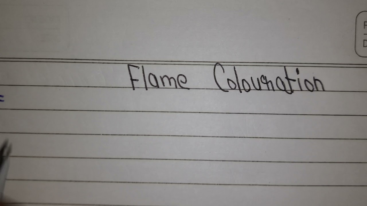 Flame colouration of Group 1, S block  elements