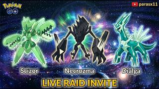 🚨 LIVE: SHINY Necrozma & Mega Scizor & Dialga Raids! 💥 | Pokémon GO | Parasx11 #live #raid