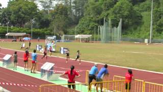 100m women junior final #1 -  40th S'pore Youth & Junior C'ships 2014