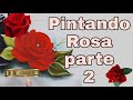 pintura em tecido para iniciante pintando rosa vermelha passo a passo parte 2