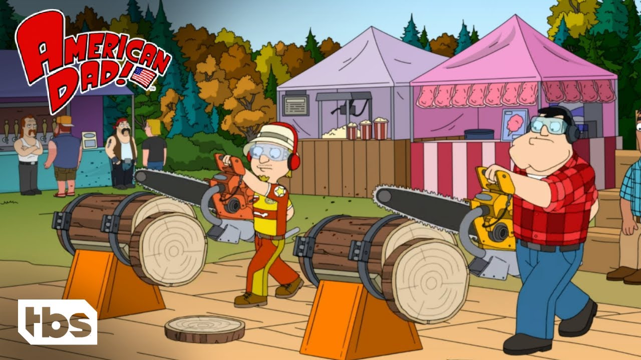 Stan And Jeff Face Off In A Lumberjack Contest (Clip) | American Dad | TBS