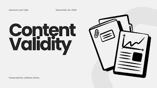 Content Validity in Research Methodology