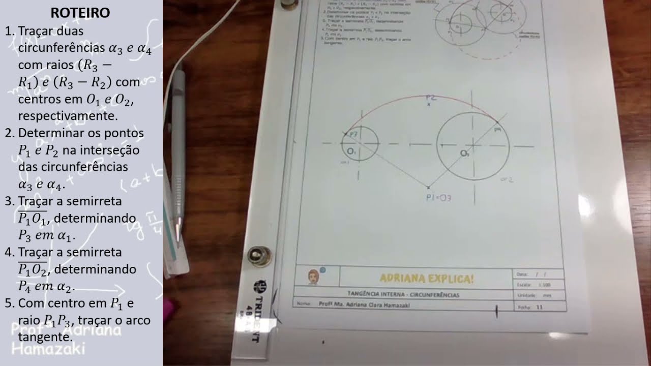 ARCO TANGENTE INTERNO A DUAS CIRCUNFERÊNCIAS