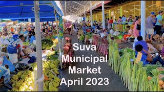 Suva Municipal Market Tour  Saturday Morning Fish Market April 2023 | Fiji Vlog #1