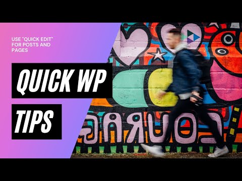WordPress Quick Tip:  Use "Quick Edit" on posts or pages