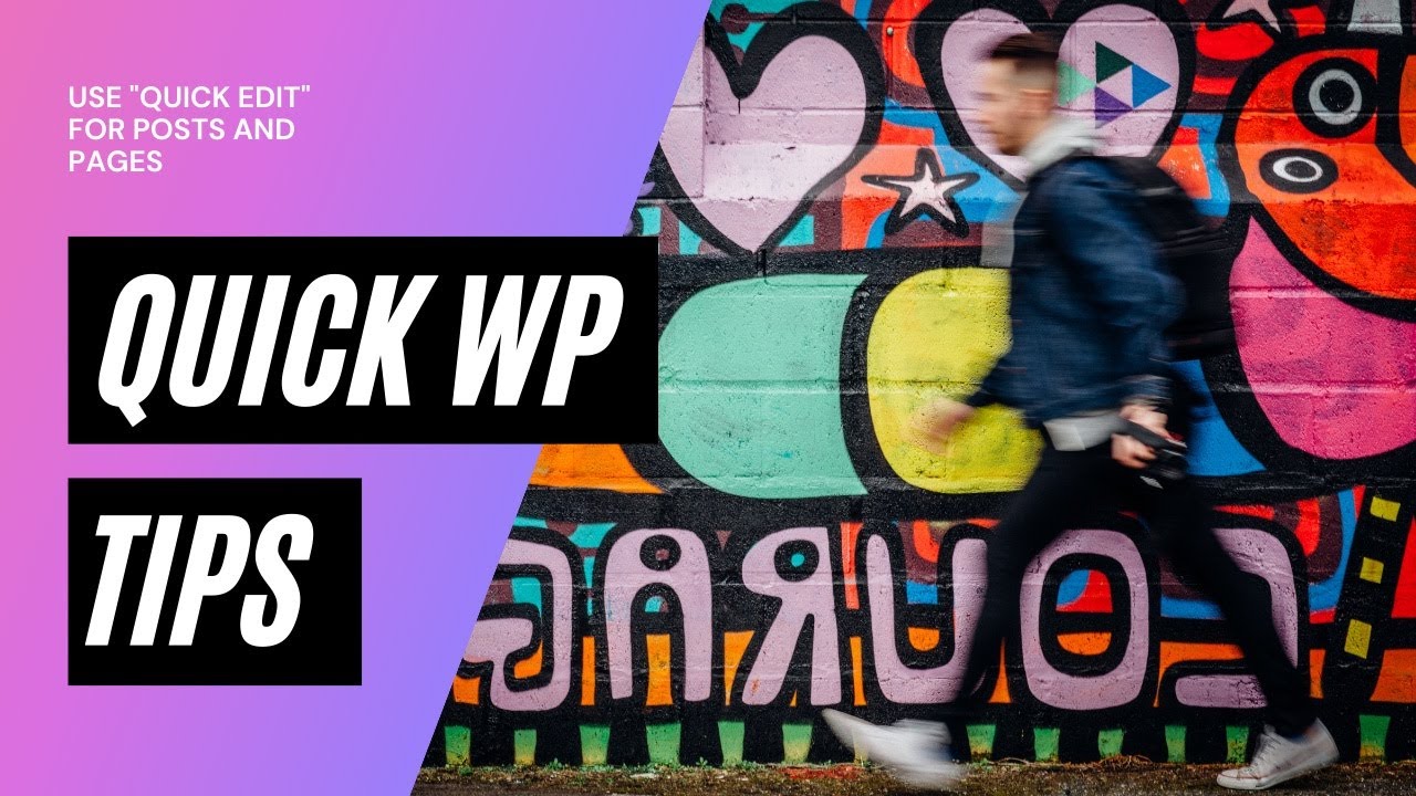 WordPress Quick Tip: Use "Quick Edit" on posts or pages - YouTube