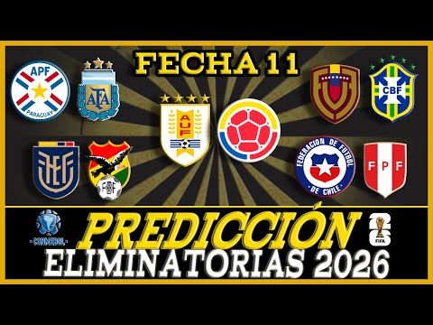 FECHA 11 ELIMINATORIAS SUDAMERICANAS 2026 | PREDICCIÓN