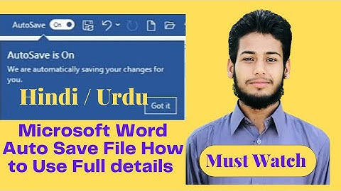How to enable AutoSave Option in Microsoft Word 2021 / 2019 | By Babar Azeem