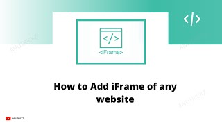 How-to use an iframe in-your-website| Embed external web page in html | HTML iFrame