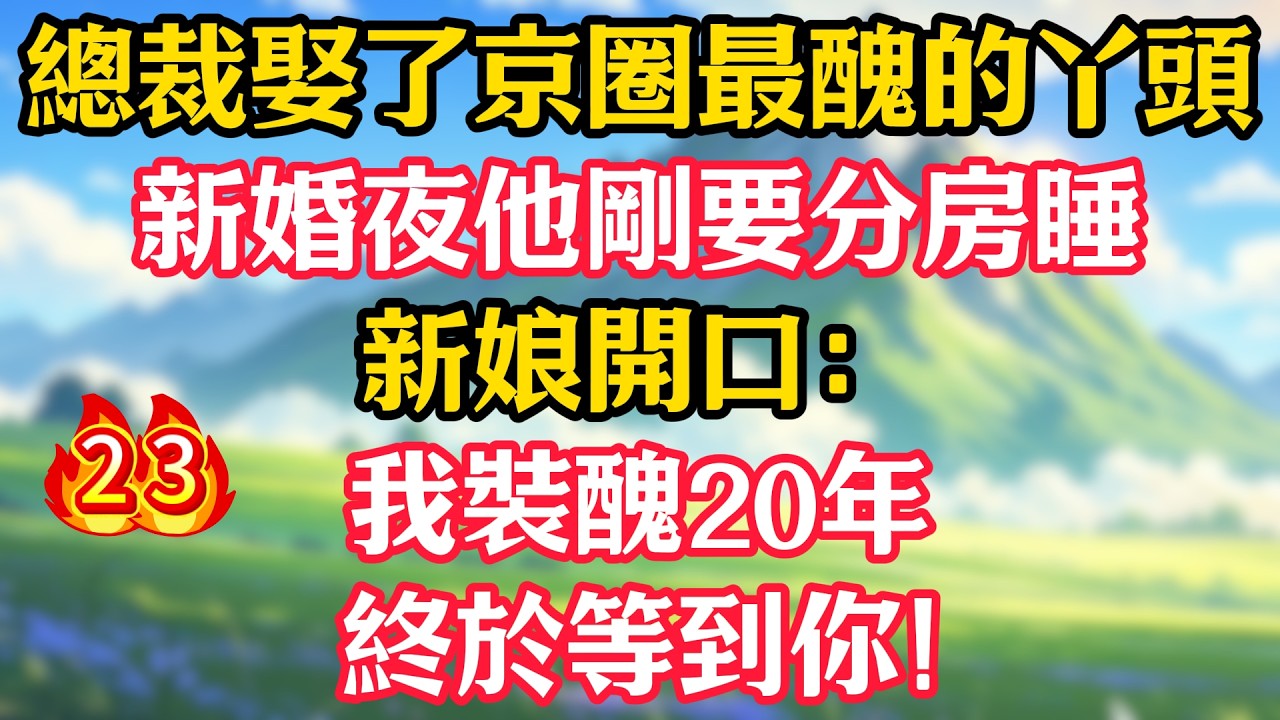 【第23集】總裁娶了京圈最醜的丫頭，新婚夜他剛要分房睡，新娘開口：我裝醜20年，終於等到你！