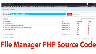 How to Create File Manager in PHP | File Manager PHP Source Code