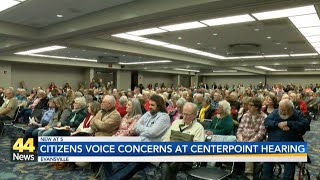 Citizens voice their concerns at the CenterPoint Energy public hearing