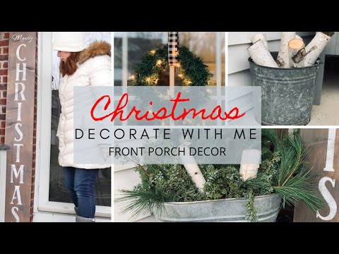 CHRISTMAS DECORATE WITH ME|FRONT PORCH DECOR