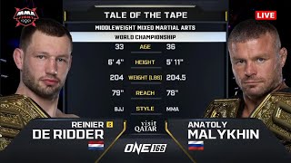 Full Fight: Reinier de Ridder vs. Анатолий Сергеевич Малухин Highlights HD | ONE166 Qatar