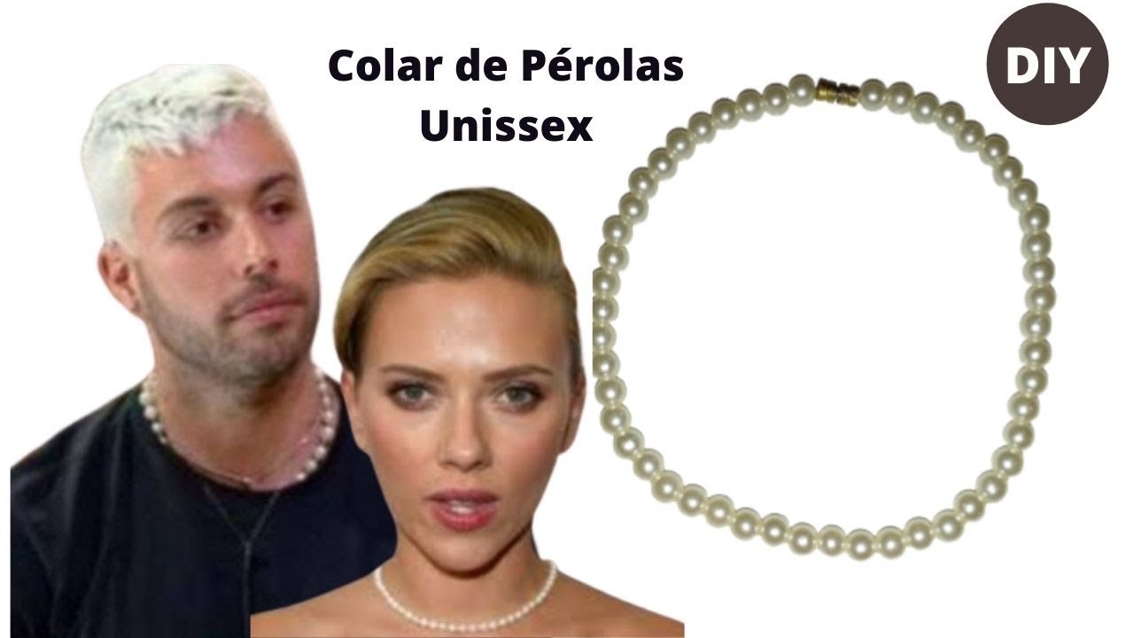 COLAR UNISSEX DE PÉROLAS | COMO FAZER GARGANTILHA DE PÉROLAS - Para iniciantes