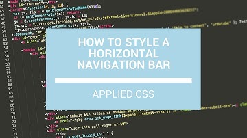 Horizontal Navigation Bar: Applied CSS