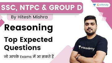 Top Expected Questions | Reasoning | Railway/SSC/State Exams | wifistudy | Hitesh Sir