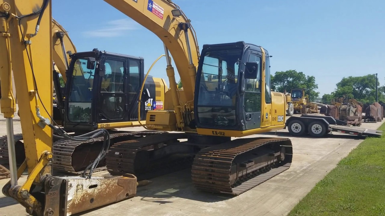 Mid Size Excavators for Rent Caterpillar 312 and John Deere 120 YouTube