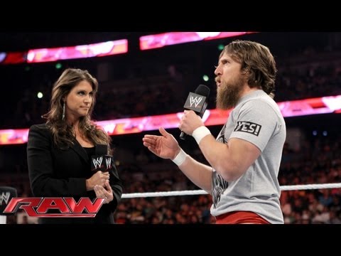 Daniel Bryan is furious with Stephanie McMahon about losing the WWE Title: Raw, August 19, 2013