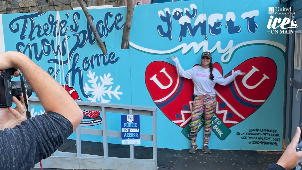 United Community Bank Ice on Main Muralist Lacey Hennessey YouTube