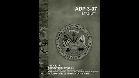 ADP 3-07 Stability Chapter 1: Introduction to Stability Operations | NotebookLM Podcast