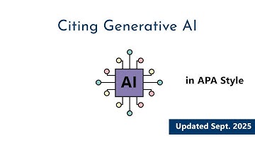 Citing Generative AI in APA Style (updated 9/2025)