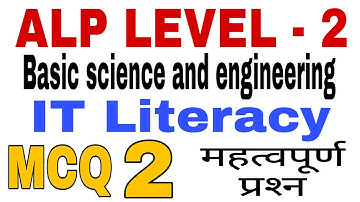 ALP CBT 2 Basic science and engineering, iT Literacy MCQ questions