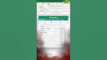 How to Fill Data Entry Form in Excel Using Shortcut Key | Fill Data in Excel using Shortcut #excel