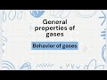 properties of gases class 11 | chap#5 | behavior of gases |