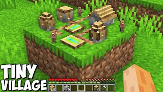 I found this TINY VILLAGE with Villagers in My Minecraft World !!! New Smallest Base Challenge !!!