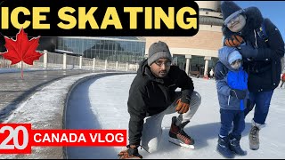 First Time Ice Skating in Canada l Markham Civic Centre Skating Rink l Vlog 20 l Malayalam