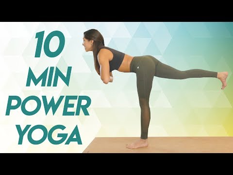 Power Yoga for Inner Thighs & Glutes | Strength, Balance, Hip Mobility, 10 Minute Workout w. Myra