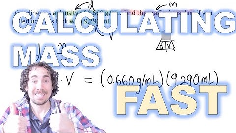 Solving for mass when given density and volume   |  Chemistry Homework in 3 MINUTES
