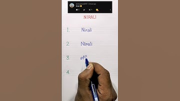 Nirali Name in 4 different fonts 💕 #handwriting #youtubeshorts #viralshorts #trendingshorts