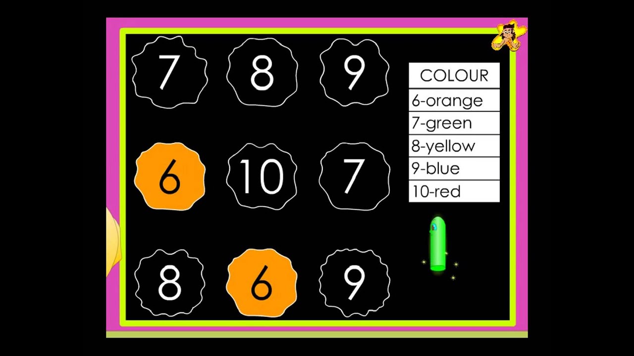 Kindergarten math worksheet - numbers 6 to 10 - YouTube