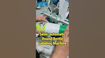 #shorts Semi-Automatic Round Bottle Labeling Machine | Label 1 Bottle per Second! (SED PHARMA)